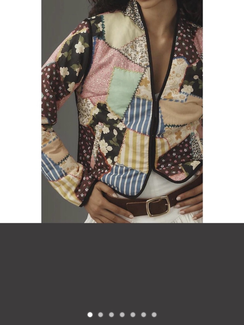 Patchwork Quilted Jacket - Multicolor